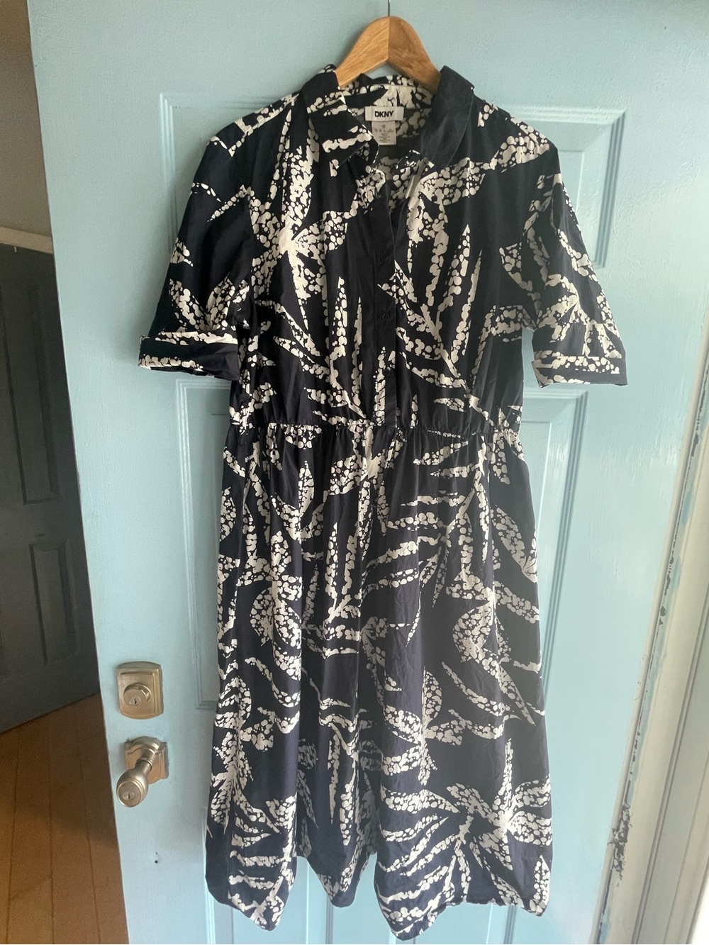DKNY Print Midi Dress